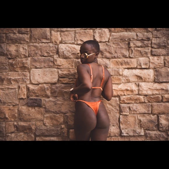 Tangerine Velour Swim - Picture 4 of 5